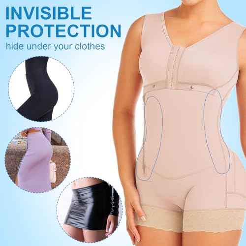 2Pcs Abdominal Side Compression Boards, 11.81x5.51x0.47in Sponge Material Foam Lateral Protectors for Post Surgery Recovery Waist Filling Skin Anti-Sagging Black