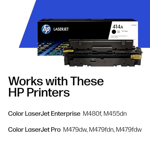 HP 414A Black Toner Cartridge for LaserJet M455dn, M480f, M479 Series - W2020A