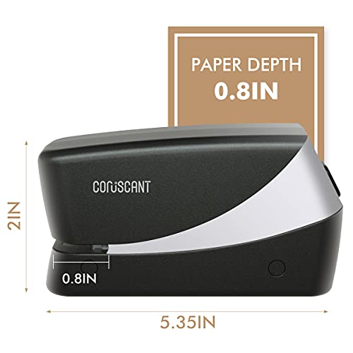 Coruscant Silver Electric Stapler for Office & Home - Heavy Duty, Auto No-Jam, 25 Sheets, Includes Staples & Remover