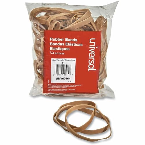 Universal Rubber Bands Size 64, 0.04" Gauge, Beige, 4 oz Box (80/Pack) – 64
