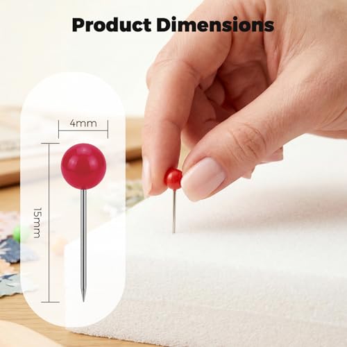 100 Pcs Map Pins Multi-Color – Kaileen Travel Map Push Pins, 10 Colors, 100 Count