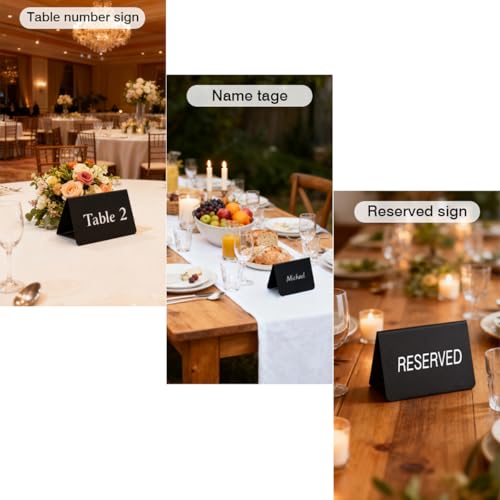 Mini Chalkboard Food Labels Set of 20 - 4x3 Inch Menu Signs for Catering & Parties