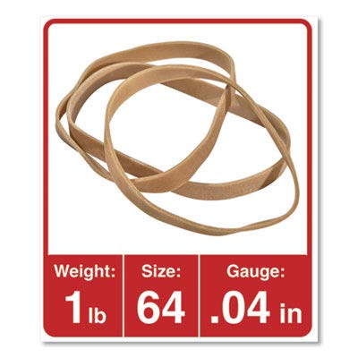 Universal Rubber Bands Size 64, 0.04" Gauge, Beige, 4 oz Box (80/Pack) – 64