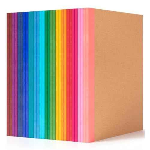 30 Pack Composition Notebook Journals Bulk, A5 Lined College Ruled Notebook, Kraft Cover with Rainbow Spines, 8.3¡±x 5.5¡±, 15 Colors 60 Pages for School Office Travel