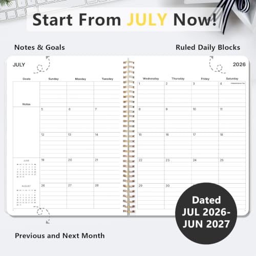 WENHUI Black Student Planner 2026-2027 8.5x11 Academic Organizer July to June