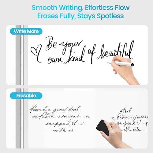 VUSIGN Magnetic White Board, 36 ¡¿ 24 inches, Dry Erase Board for Wall, Silver Aluminium Frame, Hanging Whiteboard for Kids, Students, Office, Kitchen