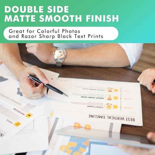Koala Thin Presentation Paper Double-Sided Matte for Printing Photo 13X19 Inches 110 Sheets Compatible with Inkjet Printer