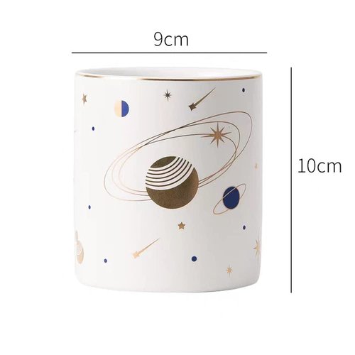 BOSILI Cute Ceramic Pen Holder Organizer Pencil Holder Desktop Black and White Set of 2