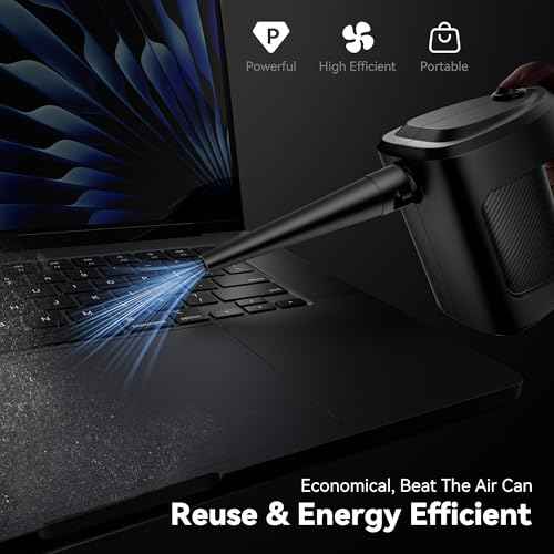 Electric Air Duster 550W ? Powerful Compressed Air Blower for PC, Laptop, Electronics, Home Cleaning ? Replaces Canned Air, Datavac Alternative