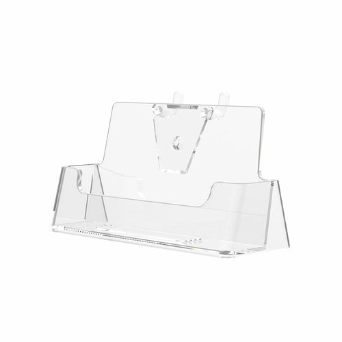 Marketing Holders 12 Pack Pegboard Business Card Holder Clear Acrylic Display for 3.5" x 2" Contact Info Cards Hanging Rack Space Saving Organizer