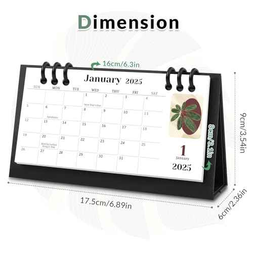 Small Desk Calendar 2025-2027, 6.3" x 3.1", 2026 Desk Calendar - Runs From July. 2025 Until June. 2027, 24 Months Mini Desktop Calendar for School, Home and Office Supplies