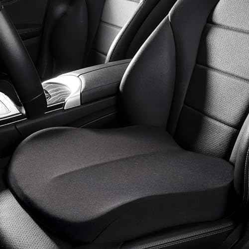 Car Seat Cushion, Memory Foam Car Seat Cushion, Cushions for Sciatica, Pain Relief for Long Sitting, Ergonomic Cushion for Office Chair, Black