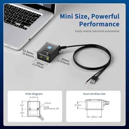 NetumScan 2D Embedded Fixed Barcode Scanner Scan Engine, Industrial Grade 1D 2D QR Barcode Reader, Automatic Induction Scanning,USB Port Suitable for Self-Service Terminals and Factory Assembly Lines
