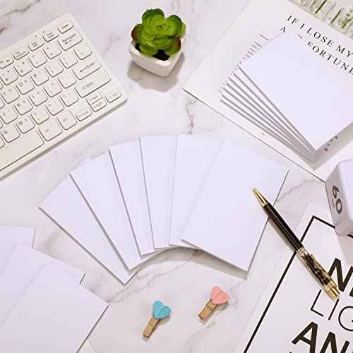 Fainne 3 x 5 Inch Paper Note Pads White Memo Pad Blank Writing Memo Scratch Paper for Waitress Waiter Book to Do Grocery List Small Notebook Restaurant Checkbook, White(60 Pack)