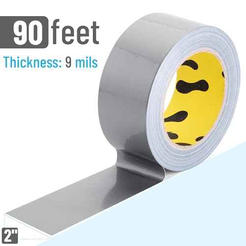 Bates- Duct Tape Heavy Duty, 2 Inch x 90 ft, Silver, Waterproof Tape for Outdoor Use, Easy Tear, Weather Resistant