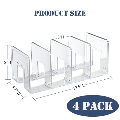 Yuixoseu 4 Pack Clear Acrylic Purse & Small Bag Organizer for Closet & Desk
