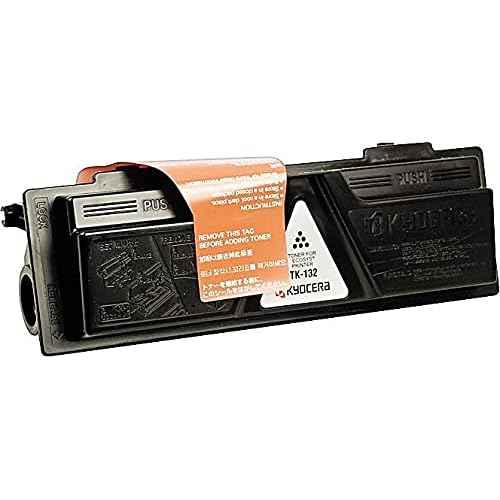 Kyocera TK-132 1T02HS0US0 FS-1300D FS-1350DN FS-1028MFP FS-1128MFP Laser Toner Cartridge (Black) in Retail Packaging