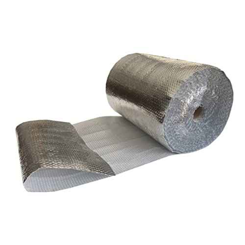 USA Reflective Bubble Insulation Roll, 24" Width x 125' Length, One- Sided Bubble Foil Insulation Roll Thermal Barrier, Window Insulation for Summer & Winter, Radiant Barrier Wrap
