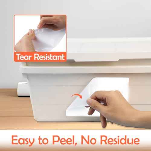 180Pcs 4"x6" Removable Labels for Storage Bins, No Residue Large Storage Bin Labels, Waterproof & Oil-Resistant & Tear-Resistant Stickers for Plastic Bins, Boxes, and Cases