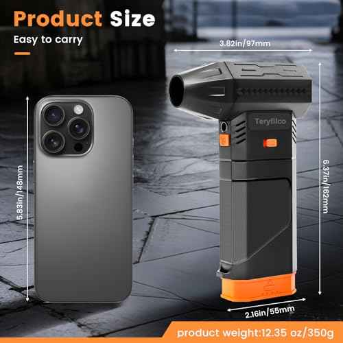 Compressed Air Duster,130000RPM Cordless Electric Air Blower with Brushless Motor,3-Speed Adjustable & Rechargeable ? Powerful Dust Cleaner for Keyboard,Car,Computer,Outdoor,Air Bed