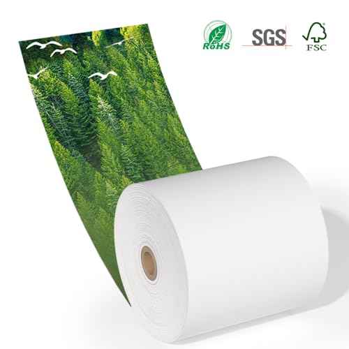 15 Rolls 3 1/8 x 230 Thermal Paper Receipt Rolls 55 GSM Premium Quality Thick paper For POS Cash Register BPA Free-Methdic