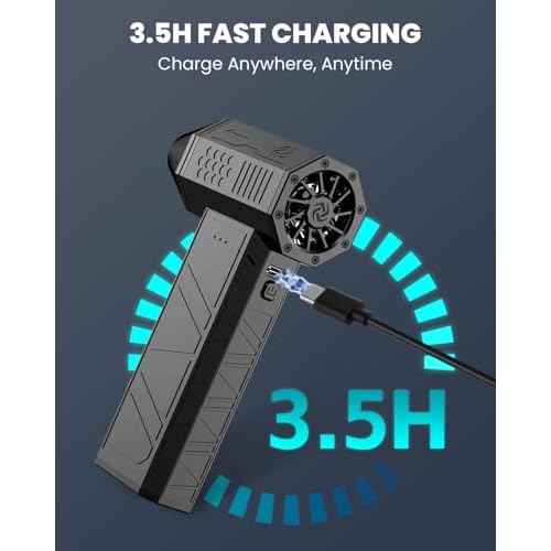 Compressed Air Dusters,Electric Air Duster,130000RPM Super Power Cordless Air Duster,3-Gear Adjustable Mini Blower ? Ultimate Cleaning for Home,Electronics,Computer,Keyboard,Outdoor and Cars