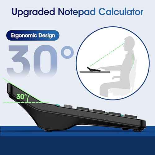 Calculator with Notepad 12 Digits Large Display, Touch Comfortable Calculator Big Buttons, Support Solar and Battery for Office, School, Home & Business