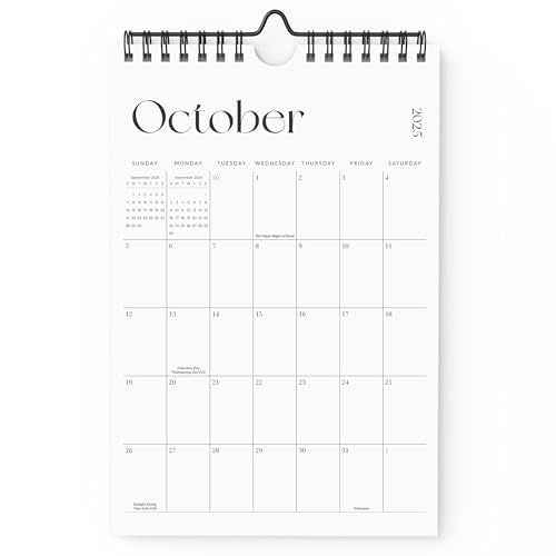 Cabbrix Mini Calendar 2025-2026 Wall Calendar, Vertical 6 x 9 inch Small Calendar July 2025 to December 2026, Easy Planning Little Notepad Calendar for Wall, Desk, Bulletin Board, Simplified