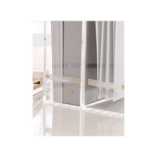 RUSSELL+HAZEL Acrylic File Box Slim, File Organizer, File Organizer for Desk, Clear, 4.5” x 12.25” x 10”