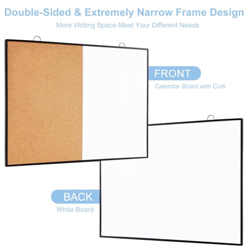 ARCOBIS Cork and Whiteboard Combo - 12W x 16H Dual-Sided Bulletin Board