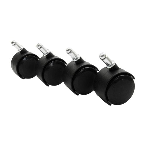 Chromcraft Polyurethane Soft Tread Replacement Casters - Softer Casters for Wood or Tile Floors (4)