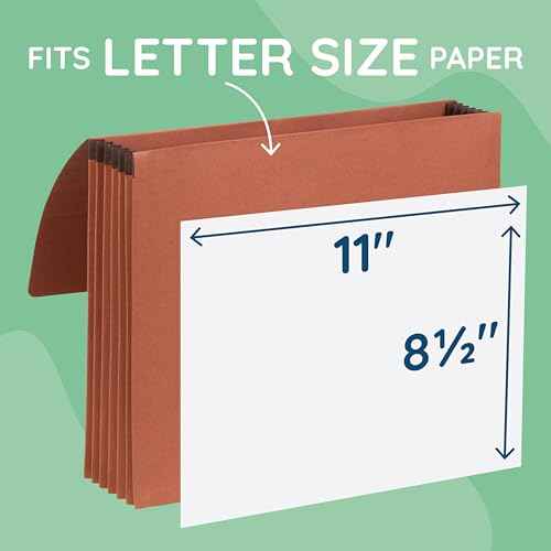 Blue Summit Accordion File Wallet with Flap and Cord Closure, Letter Size, 5.25¡± Expansion ? 10 Pack