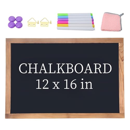 TONICE Magnetic Chalkboard Wall Decor Rustic Wood Frame 12x16 - Home & Office