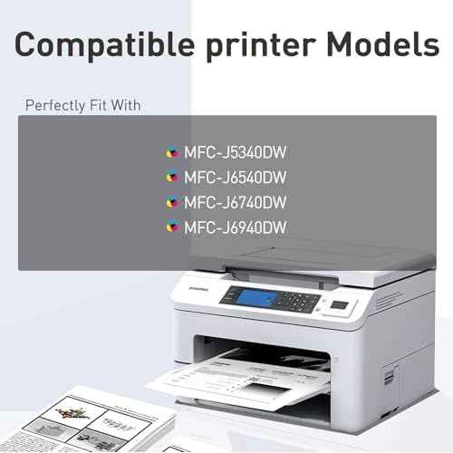 Compatible Ink Cartridge Replacement for Brother LC402XL Ink Cartridges LC402 XL for Brother MFC-J5340DW MFC-J6540DW MFC-J6740DW MFC-J6940DW Printer (4-Pack KCMY)