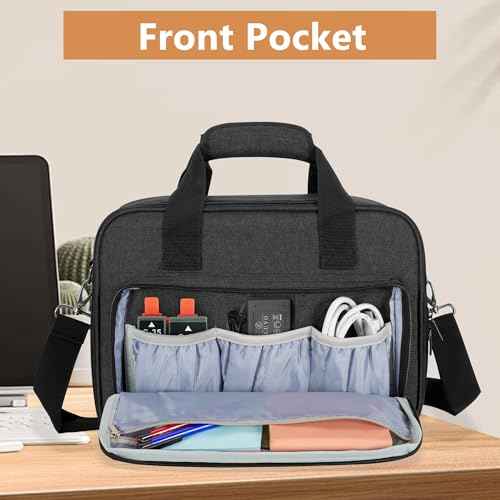 LUXJA Carrying Case Compatible with Canon PIXMA TR150 Wireless Portable Printer, Bag Compatible with Canon TR150 Ink Cartridge and Accessories, Black (BAG ONLY)