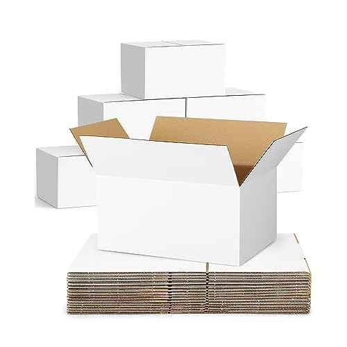 40-Pack-Small-Shipping-Boxes-9x6x4, Corrugated-Cardboard-Boxes-for-Packaging-Small-Business, White-Boxes-Mailers