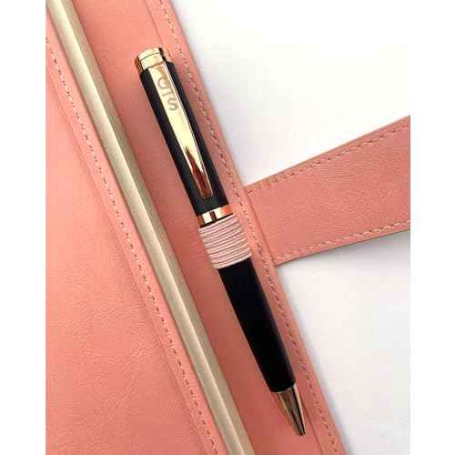 Galileo¢ç Double AA Big Book Cover & 12 Steps & 12 Traditions | PU Leather | Coin Holder | AA Book Covers for Hardcover | AA Gift | Alcoholics Anonymous (Serenity Prayer/Pastel Peach)