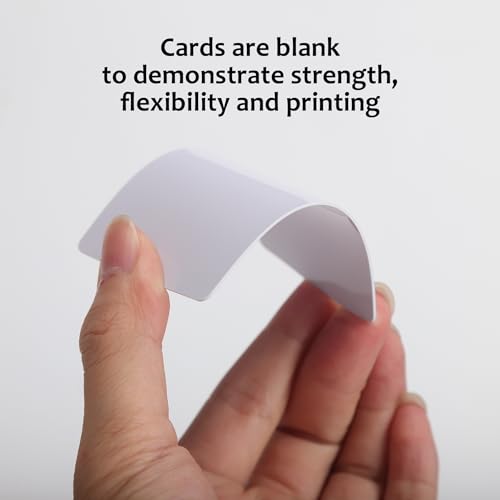 500 Pack Blank White PVC ID Cards - CR80 30 Mil Plastic Cards for Photo ID Badge Printers - Premium Blank Credit Card Compatible with Most Printers