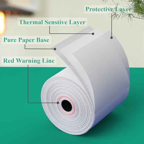 3 1/8" x 230' Thermal Paper Receipt Rolls, Premium Quality Thermal Printer Paper Compatible with Most POS Systems, Cash Registers,Credit Card Paper£¨20Rolls£©