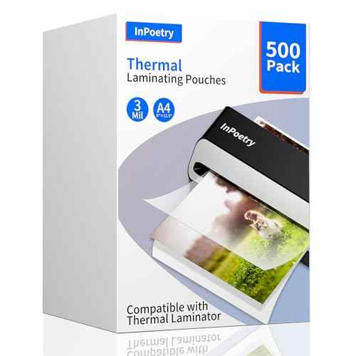 Thermal Laminating Sheets, 9¡± x 11.5¡± Laminating Sheets, 3 Mil Thickness Clear Laminating Pouches, Compatible Thermal Laminators, 500 Packs.