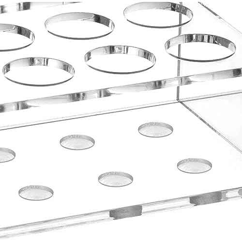 HBlife 2 Pcs Acrylic Magnetic Dry Erase Marker Holder for Whiteboard, Wall Mount 10 Slots Magnet Pen Pencil Holder for Fridge Refrigerator, Locker Organizer Accessories for Classroom Office, Clear