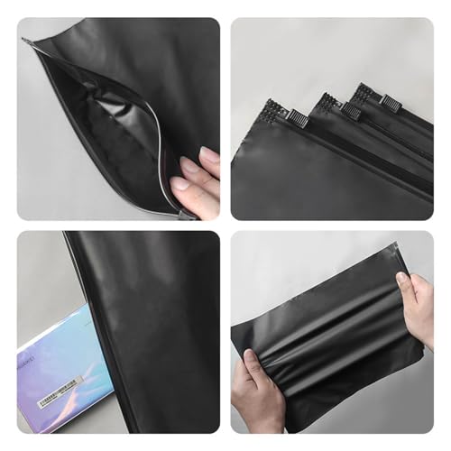 Pink Frosted Zipper Bags for Clothing Packaging 10x13 inch, Pack of 12 - Eco-Friendly Waterproof Poly Bags for Shirts & T-Shirts