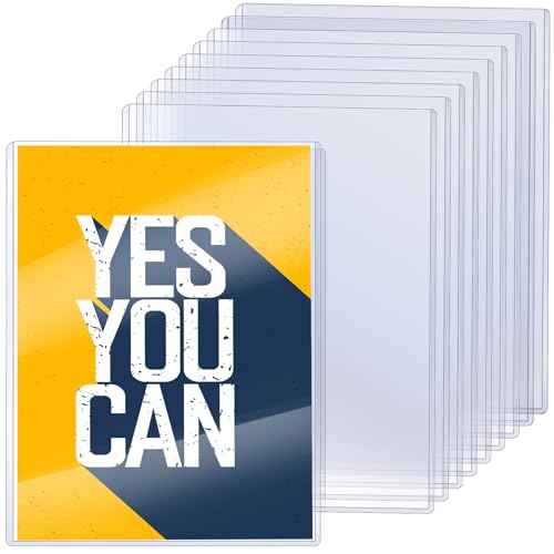 Ireer 10 Pcs 12 x 18'' Clear Semi-Rigid Plastic Sheet Hard Print Protectors Heavy Duty Magazine Cover Poster Sleeves Hard Plastic Document Holder Paper Page Protector for Lithographs Photo Poster