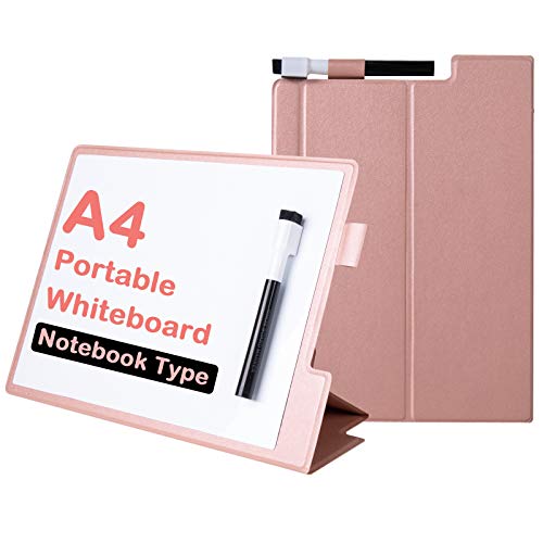 CRCHOM 9x12 Inch Pink Dry Erase Whiteboard - Portable & Magnetic, Slim Design with Marker
