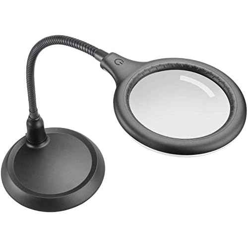 Magnifying Glass Lamp,5X Magnifier LED Light and Flexible Neck,Magnifying Lamp USB Powered,Perfect for Reading,Hobbies,Task Crafts or Workbench