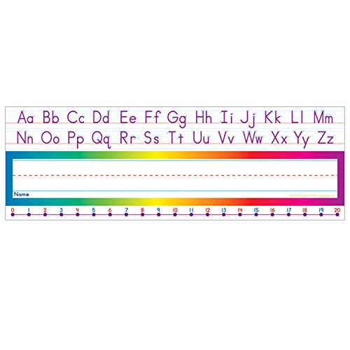 Large Alphabet and Number Line Name Plates - 12x4 Inch Pack of 36