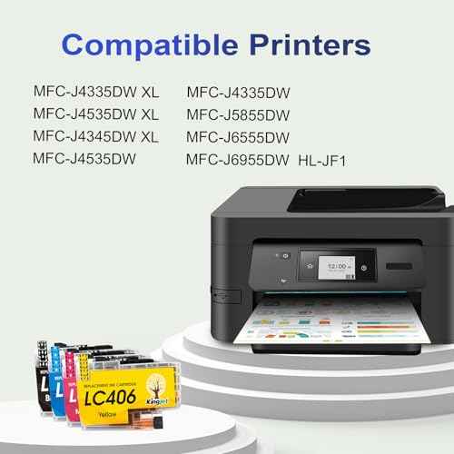 LC406 Ink Cartridges Replacement for Brother LC406 Ink Cartridges LC406XL LC 406 XL Compatible with Brother MFC-J4335DW MFC-J4345DW MFC-J4535DW MFC-J5855DW Printer,4 Pack