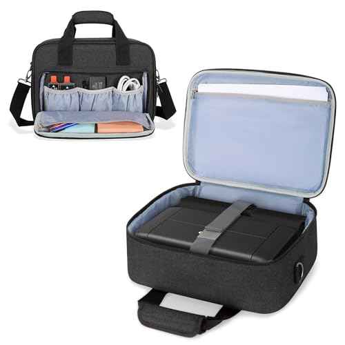 LUXJA Carrying Case Compatible with Canon PIXMA TR150 Wireless Portable Printer, Bag Compatible with Canon TR150 Ink Cartridge and Accessories, Black (BAG ONLY)