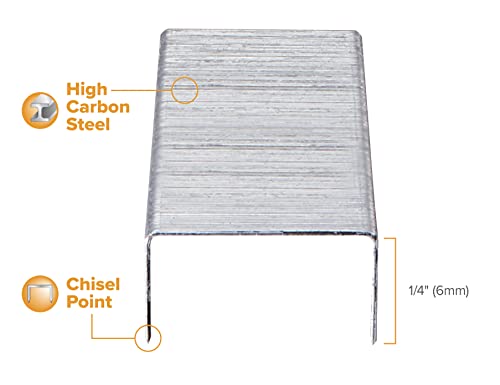 Bostitch SBS1914CP Standard Staples 1/4" Leg Vertical Box of 5000