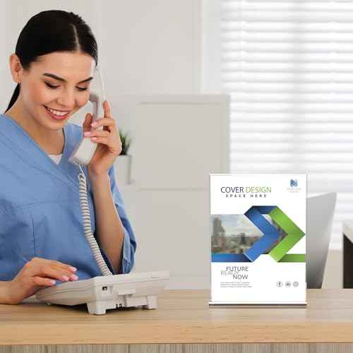 10 Pack Acrylic Sign Holder 8.5 x 11, Clear Double Side T Shape Acrylic Table Sign Stands for Display, Flyer Holder Paper Card Holder for Office Business Store Malls Restaurants